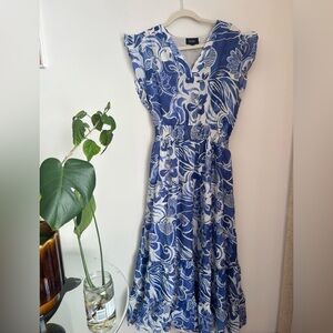 Next Blue and White Floral maxi Dress